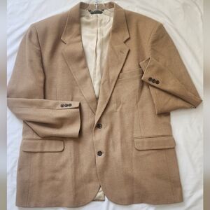 Botany 500 Men’s 100% Fine Camel Hair Coat Blazer – Tan – Pre‑Owned
